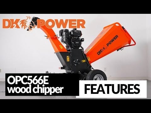 DK2 | OPC566E 6-Inch 14 HP 429 CC Kinetic Cyclonic Drum Chipper Shredder (Electric Start)