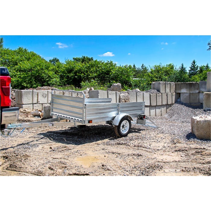 DK2 | MMT5X7G-DUG 4.5 ft. x 7.5 ft. Single Axle Galvanized Multi-Utility Trailer (Drive-Up Gate Included)