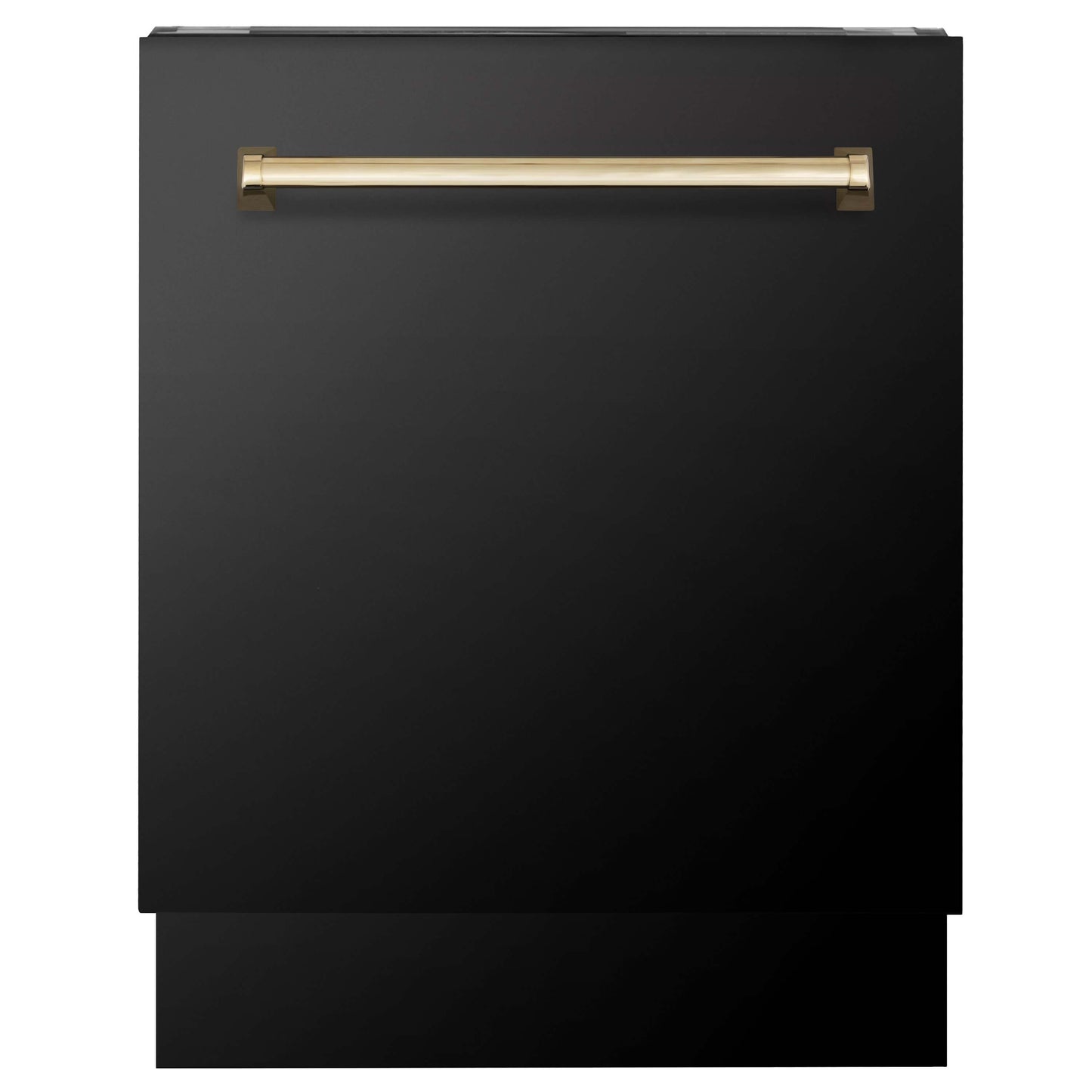 ZLINE Autograph Edition 36 in. Kitchen Package with Black Stainless Steel Dual Fuel Range, Range Hood, Dishwasher and Refrigeration with Champagne Bronze Accents (4AKPR-RABRHDWV36-CB)