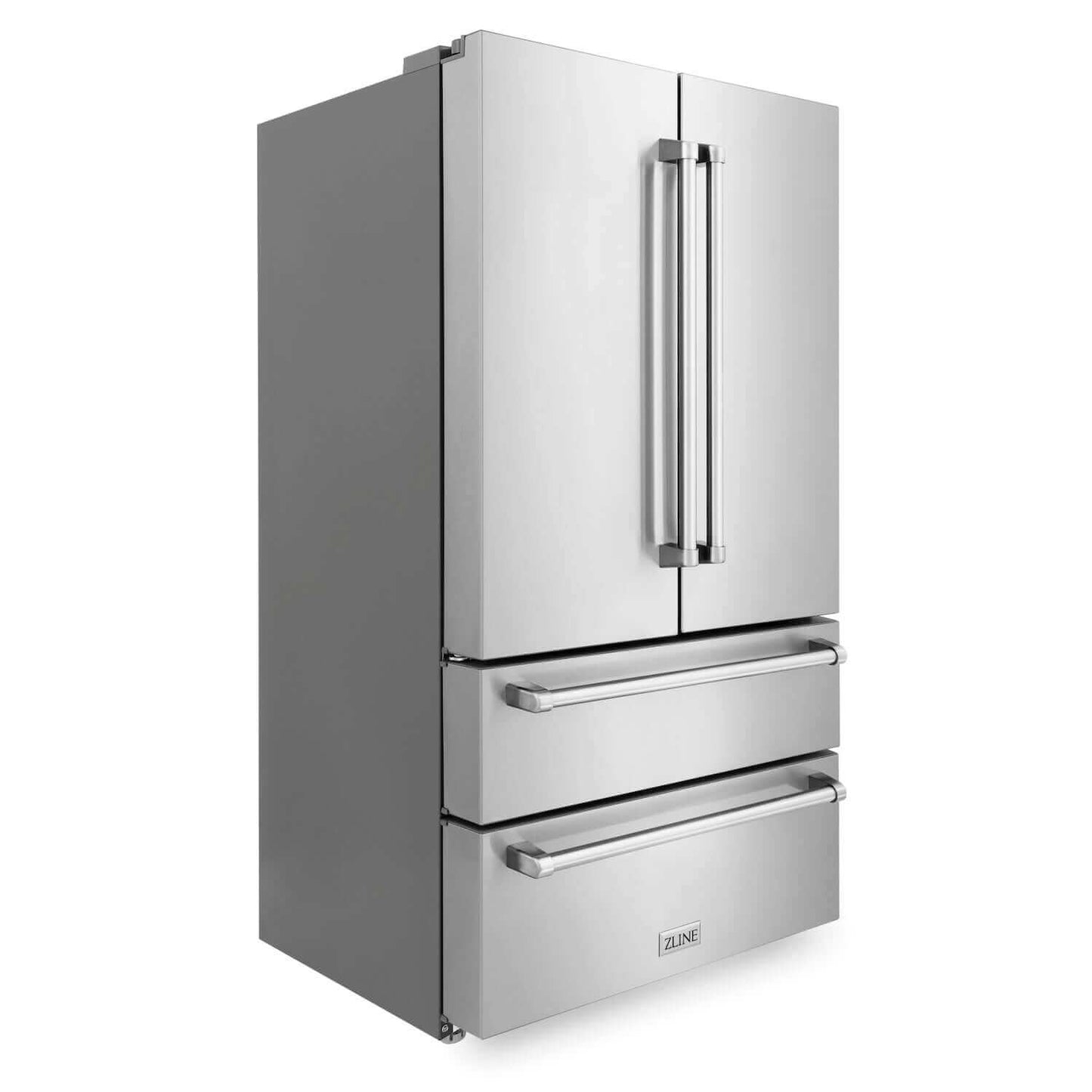 ZLINE Kitchen Package with Refrigeration, 36 in. Stainless Steel Gas Range, 36 in. Convertible Vent Range Hood and 24 in. Tall Tub Dishwasher (4KPR-SGRRH36-DWV)