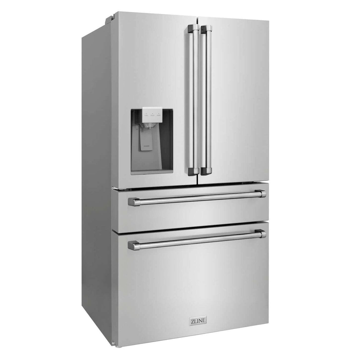 ZLINE Kitchen Package with Water and Ice Dispenser Refrigerator, 30 in. Gas Range, 30 in. Over the Range Microwave and 24 in. Tall Tub Dishwasher (4KPRW-SGROTRH30-DWV)